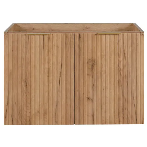 Ryflowana dwudrzwiowa szafka łazienkowa dąb craft złoty Onellia 10X