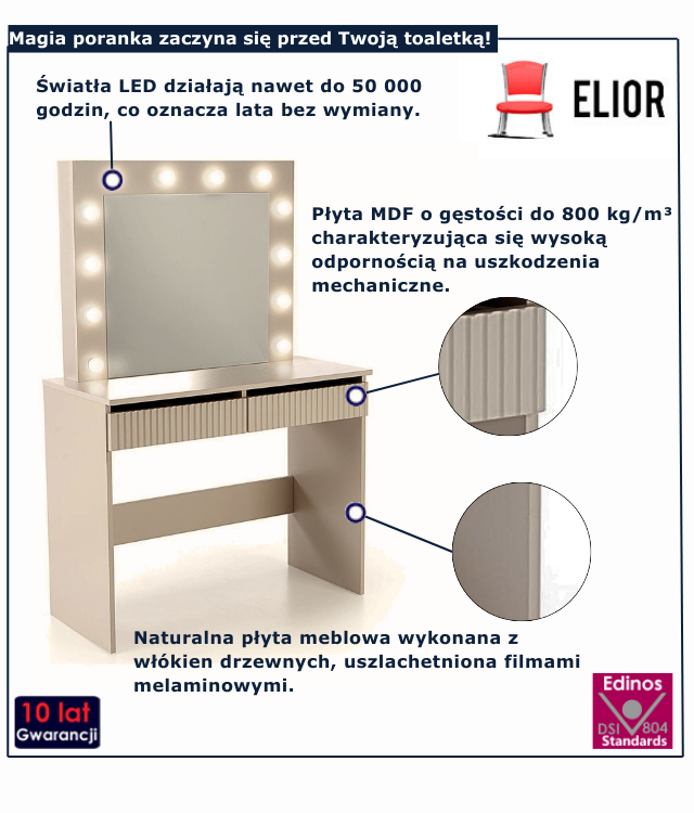 Toaletka Led