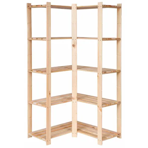 Drewniany regał narożny Urbo