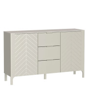 Elegancka komoda w jodełkę w kolorze kaszmir- Sageri 3X w sklepie Edinos.pl