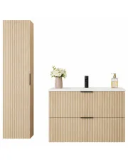 Kaszmirowy zestaw łazienkowy z szafką pod umywalkę 80 - Onellia 14X w sklepie Edinos.pl