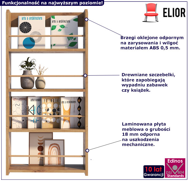 Regał na książki Casima