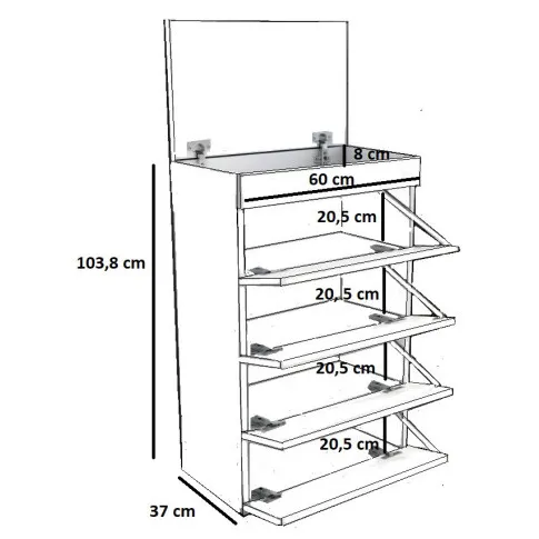  Wymiary szafki na buty Orrd