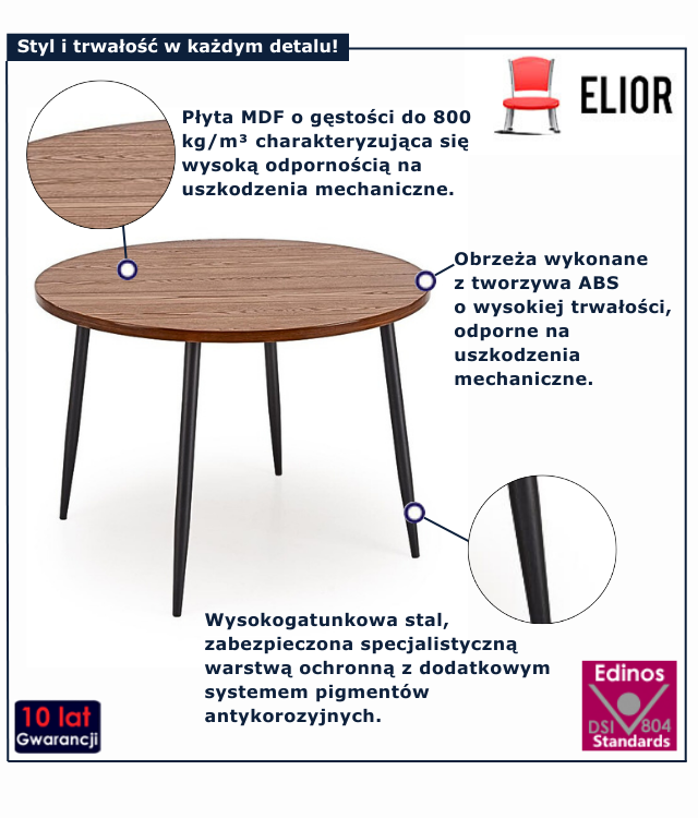 Stół okrągły Grip