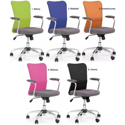 Zdjęcie różowy fotel obrotowy dla dziewczynki Longa | Edinos.pl