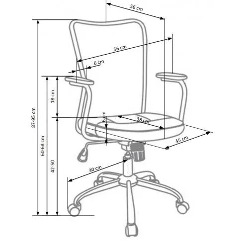 Szczegółowe zdjęcie nr 4 produktu Fotel obrotowy dla dziewczynki Longa - różowy