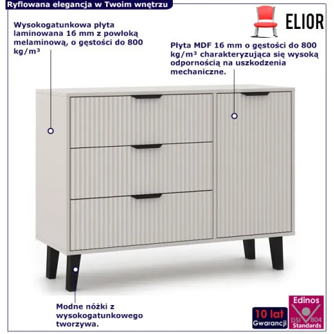 Kaszmirowa komoda do salonu Leoniz 6X