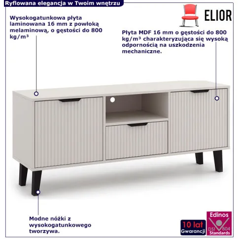 Beżowa szafka na nóżkach Leoniz 7X