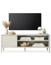 Nowoczesna szafka RTV na nóżkach kaszmir - Sageri 8X w sklepie Edinos.pl