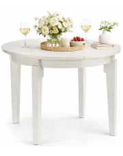 Biały rozkładany stół - Leaf w sklepie Edinos.pl