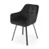 Nowoczesbe czarne krzesło tapicerowane Dorren