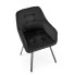 Krzesło pikowane czarne Dorren