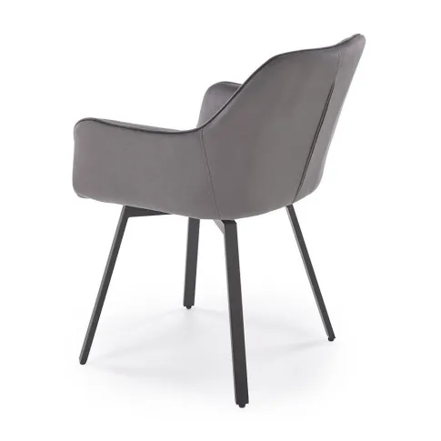 Welurowe szare krzesło Dorren