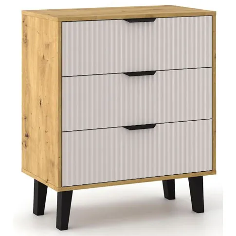 Komoda dąb artisan + kaszmir Leoniz 4X