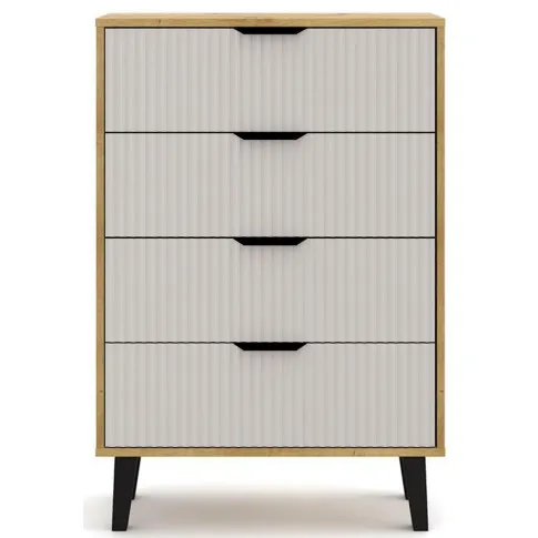 Komoda z 4 szufladami Leoniz 5X dąb artisan kaszmir