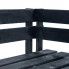 Zdjęcie czarna ławka ogrodowa z palet Bradley 3X - sklep Edinos.pl