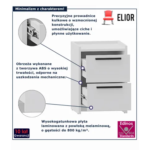 Szafka nocna biała Opolia 4X