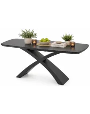 Nowoczesny rozkładany stół popiel + czarny - Nyx w sklepie Edinos.pl