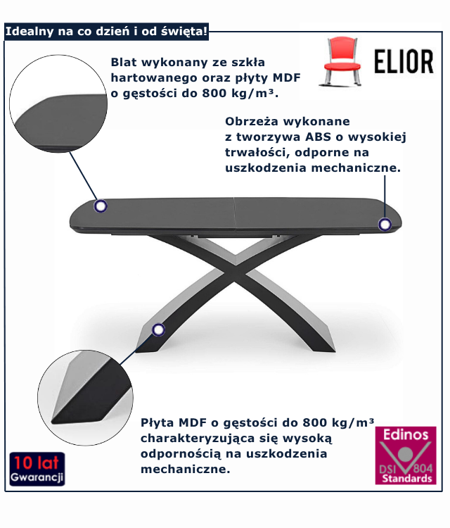 Stół rozkładany Nyx