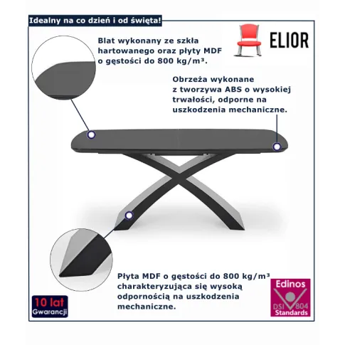 Stół na nodze X Nyx