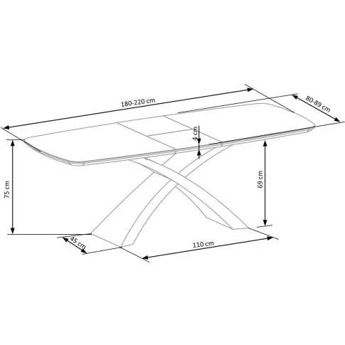 Wymiary stołu do salonu i jadalni Nyx