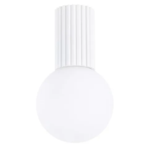 Biały nowoczesny plafon ryflowany - K598-Buble