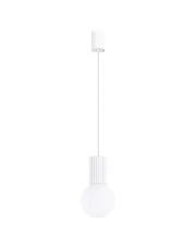 Biała lampa wisząca nad wyspę - K599-Buble w sklepie Edinos.pl
