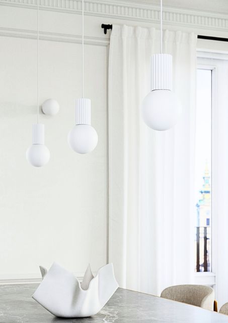 Biała lampa wisząca K599-Buble