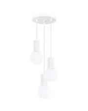 Potrójna biała lampa wisząca - K600-Buble w sklepie Edinos.pl