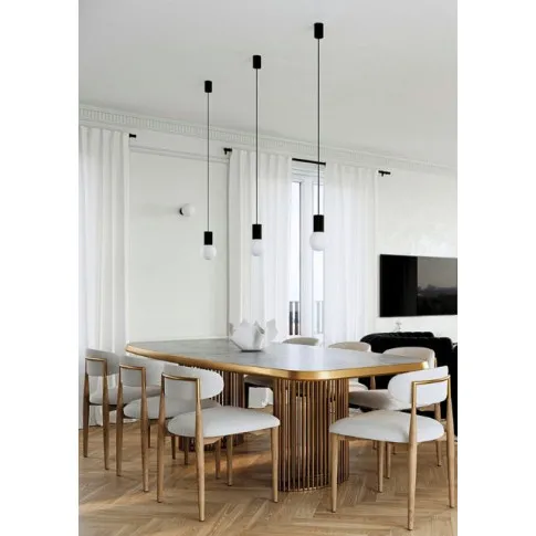 wizualizacja Czarna loftowa lampa wisząca - K599-Buble