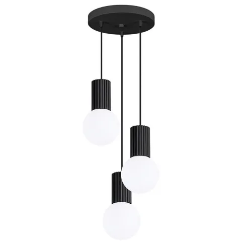 Czarny loftowy żyrandol - K600-Buble
