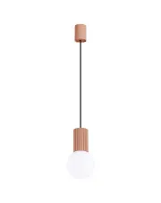 Nowoczesna beżowa lampa - K599-Buble w sklepie Edinos.pl
