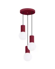 Burgundowa nowoczesna lampa wisząca - K600-Buble w sklepie Edinos.pl
