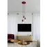 wizualizacja Burgundowa nowoczesna lampa wisząca - K600-Buble