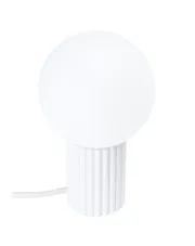 Biała ryflowana lampka nocna - K601-Buble w sklepie Edinos.pl