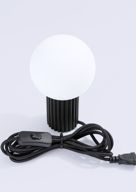 Czarna lampa stołowa K601-Buble