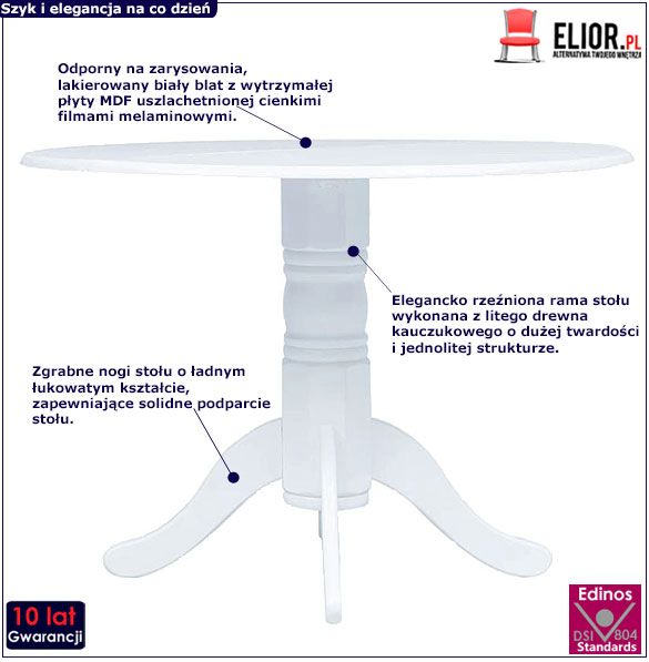 Stół lakierowany Alexin 2G