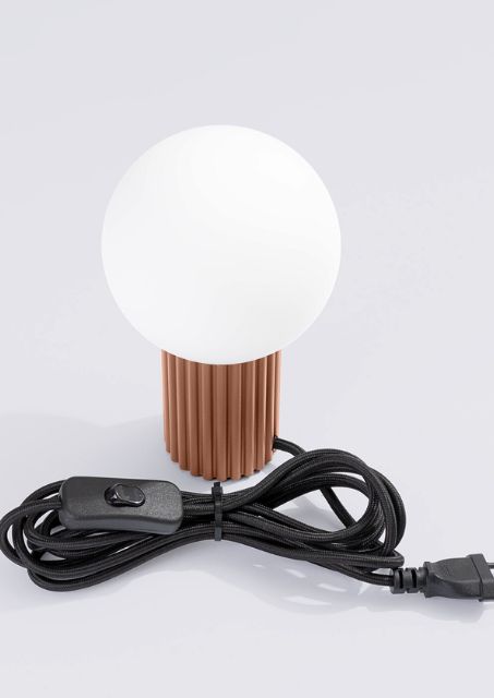 Ciemna beżowa lampa stołowa K601-Buble