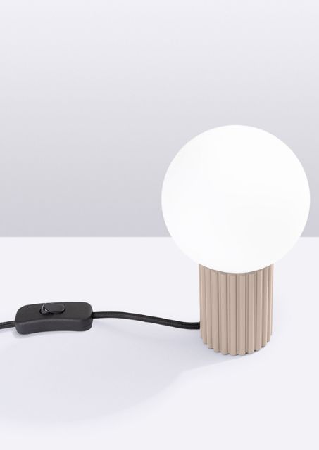 Taupe lampa stołowa K601-Buble