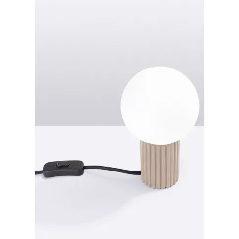 wizualizacja Taupe ryflowana lampka nocna - K601-Buble