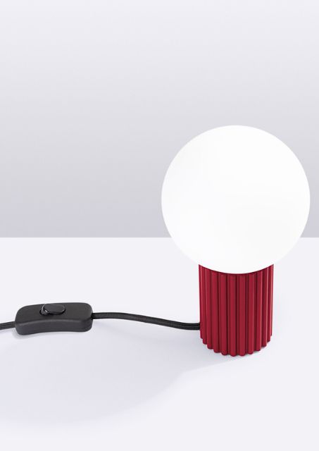 Burgundowa lampka nocna K601-Buble