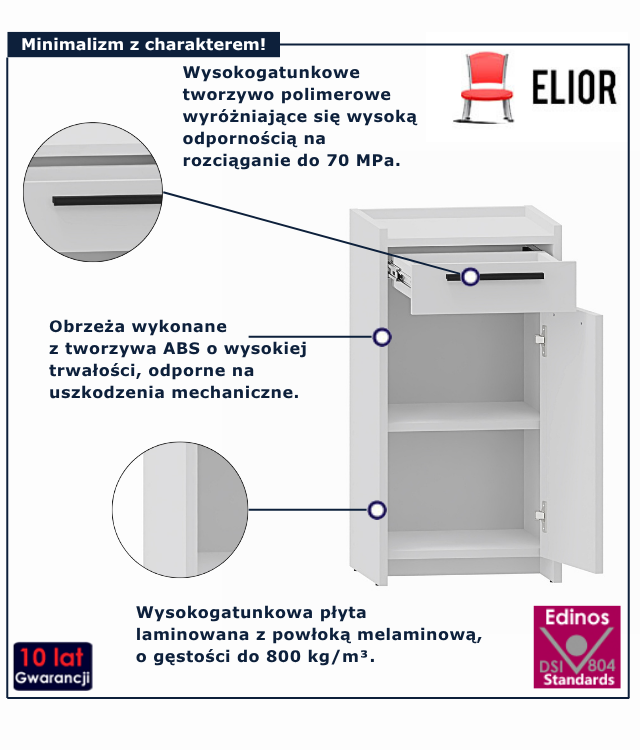 Komoda biała Opolia 6X