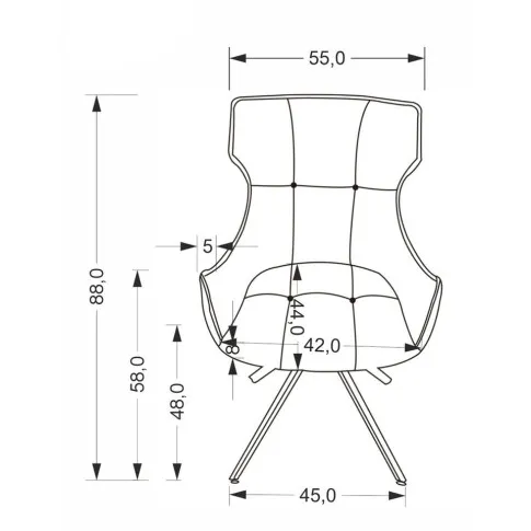 Wymiary krzesła Tervas