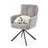 Szare nowoczesne krzesło sztruksowe Glovra