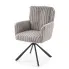 Szare nowoczesne krzesło tapicerowane - Glovra 
