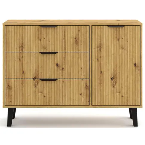 Ryflowana komoda do salonu Leoniz 6X artisan