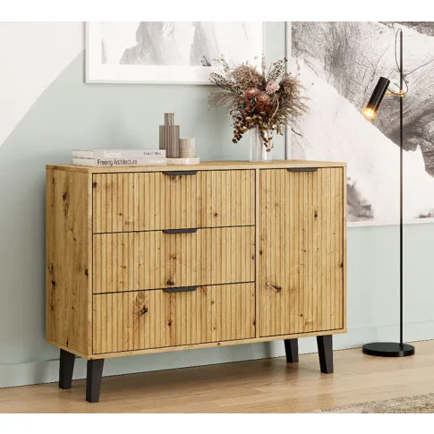 Wnętrze z ryflowaną komodą Leoniz 6X artisan