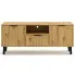 Ryflowana komoda pod TV Leoniz 7X dąb artisan