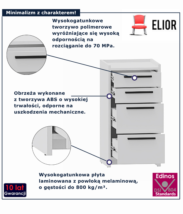 Komoda biała Opolia 7X