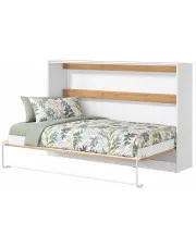 Nowoczesny półkotapczan biały + dąb - Ratisso 3X 120x200 w sklepie Edinos.pl